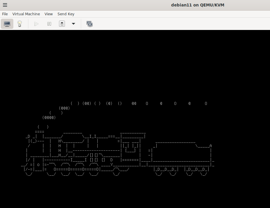 Screenshot of ASCII train